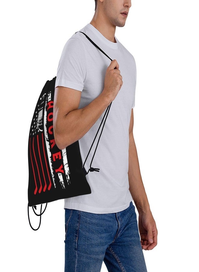 AIMASTZ Hockey Flag Unisex Drawstring Backpack Bag Sport Gym Swim Travel Sackpack - Image 5